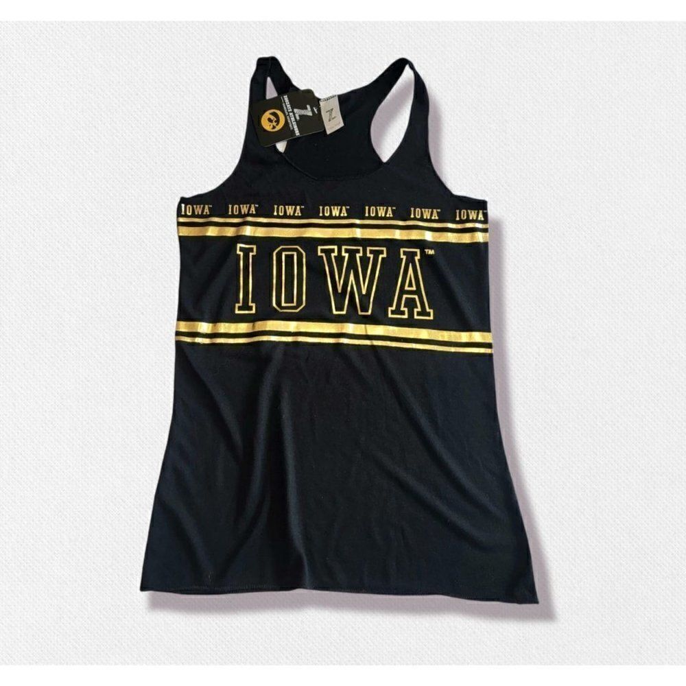 ‎Zoozatz Athleisure IOWA HAWKEYES Racerback Tank Top XS